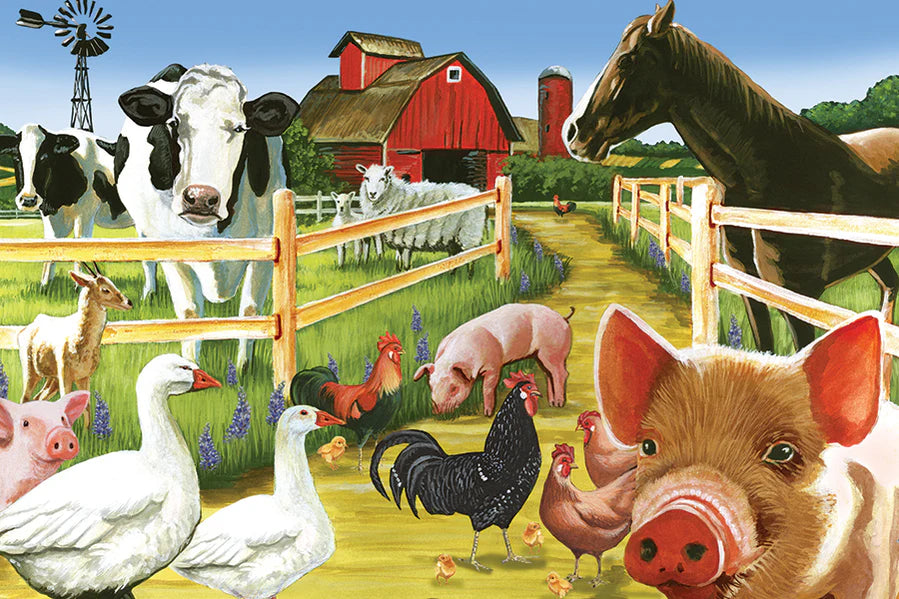 Cobble Hill Floor Puzzle "Welcome to the Farm"