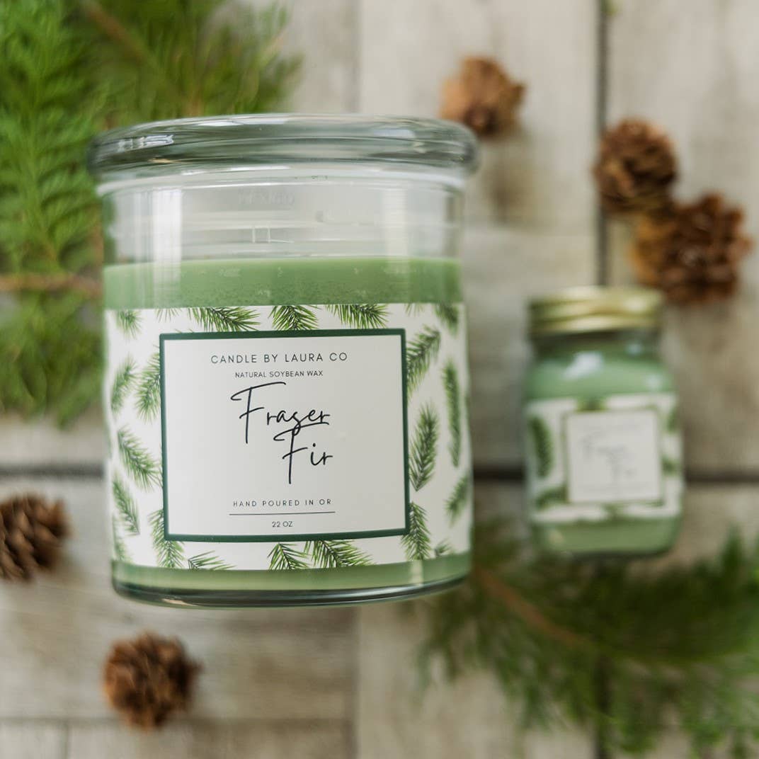 2 oz Mini Mason Fraser Fir Soy Jar Candle