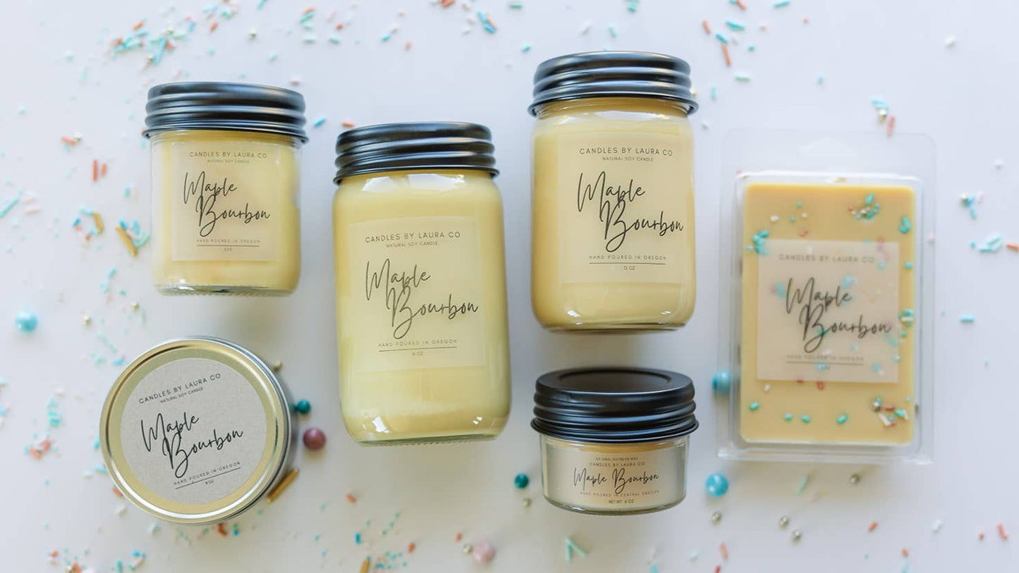 Maple Bourbon Soy Jar Candle
