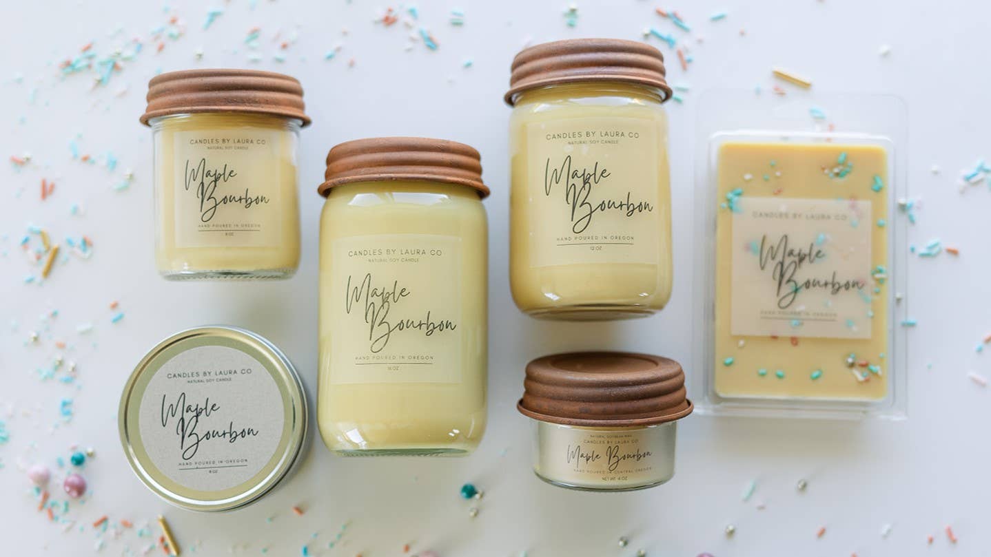 Maple Bourbon Soy Jar Candle
