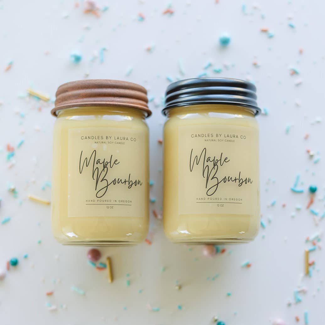 Maple Bourbon Soy Jar Candle
