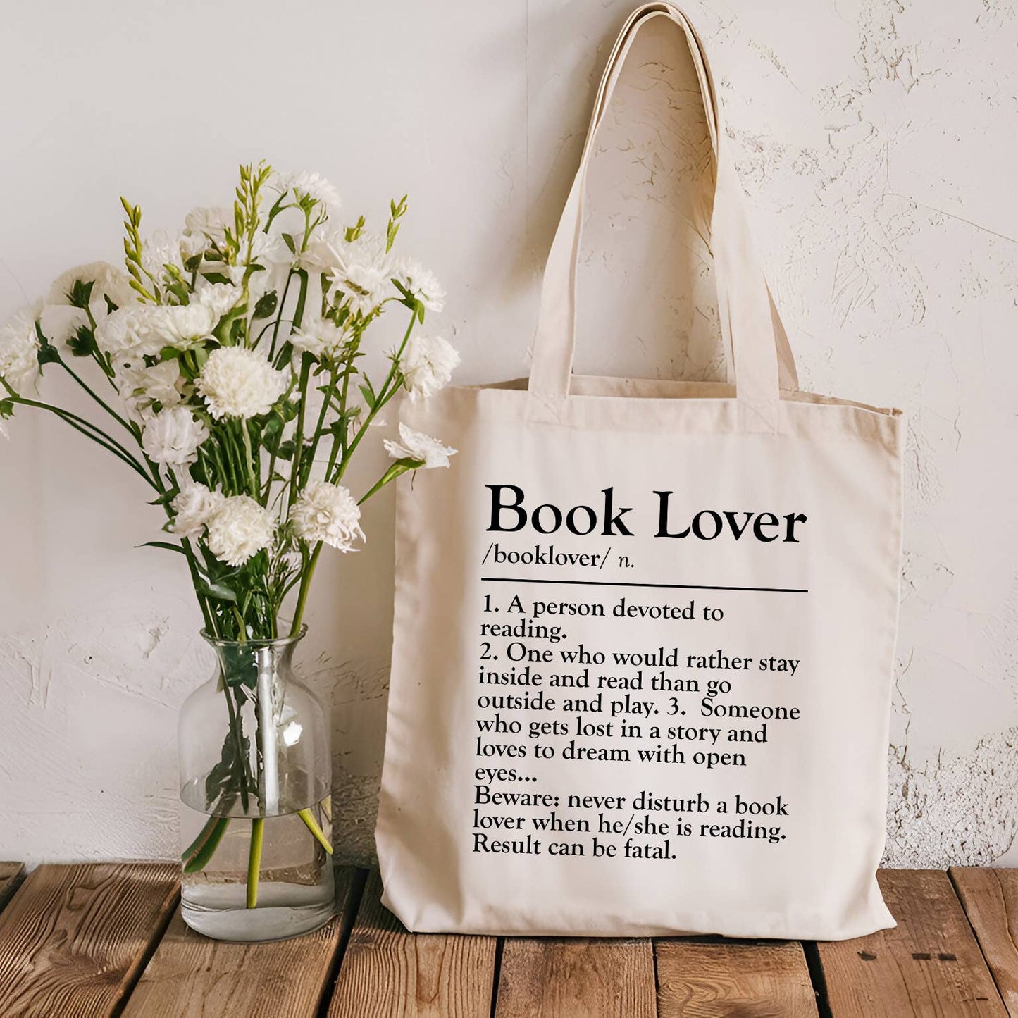 Book Lover Definition Canvas Tote Bag