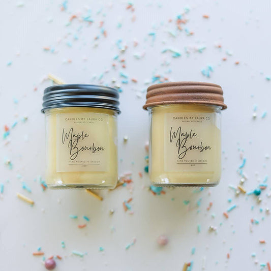 Maple Bourbon Soy Jar Candle