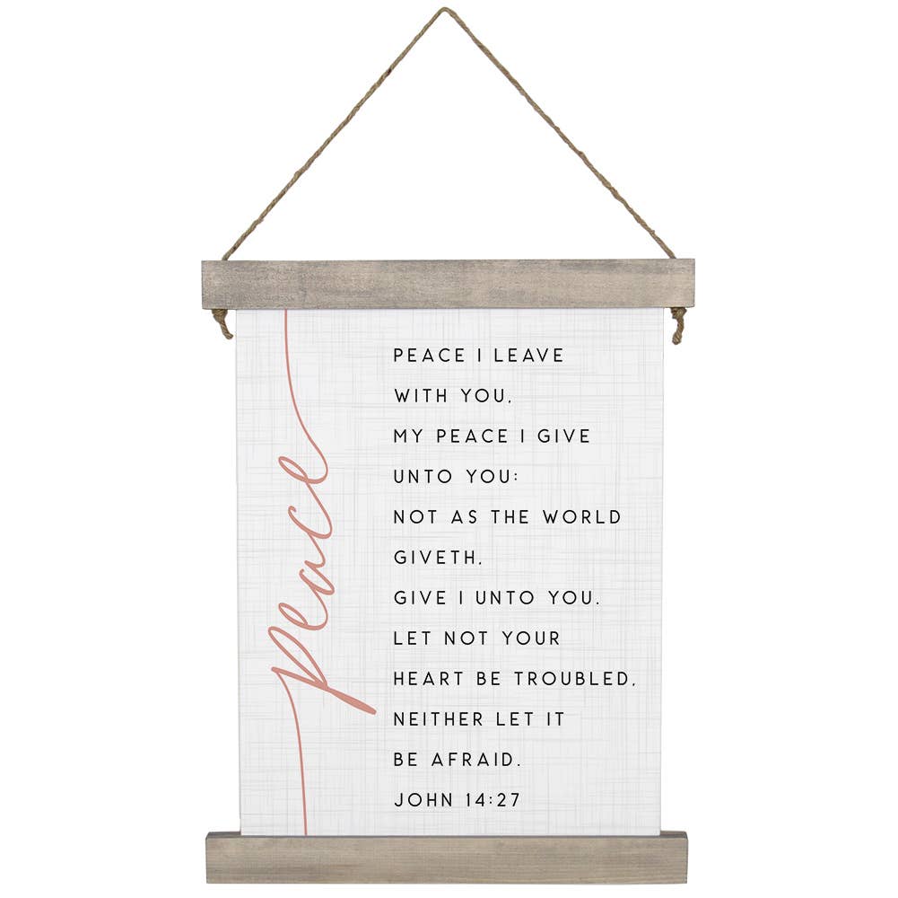 Peace John 14:27 - Hanging Canvas