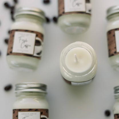 2 oz Mini Mason Fresh Coffee Soy Jar Candle