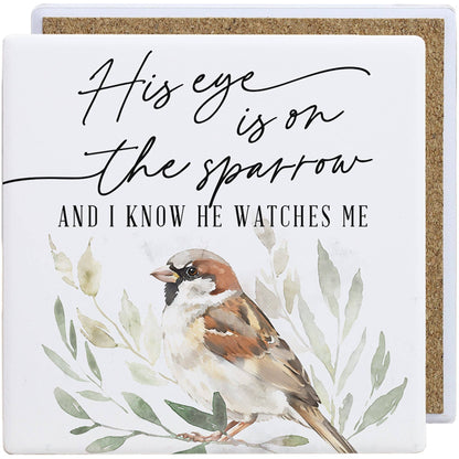 Eye On The Sparrow - Creamic Coaster Squares