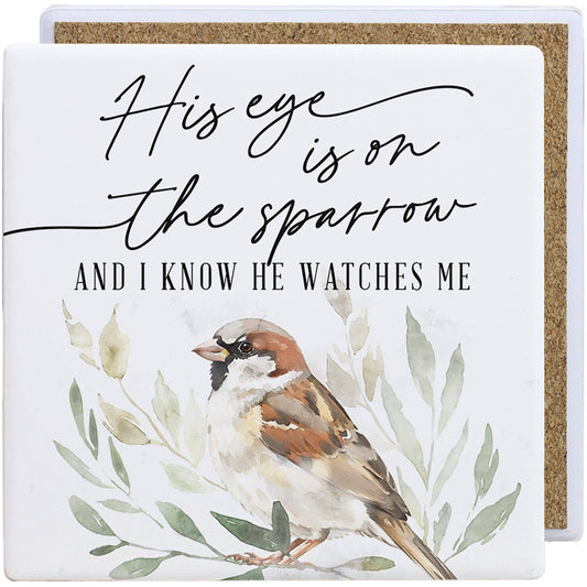 Eye On The Sparrow - Creamic Coaster Squares