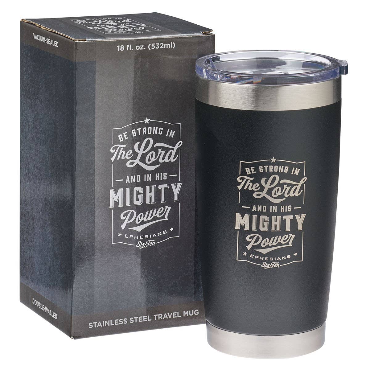 Mug SS Black Be Strong in the Lord Eph. 6:10