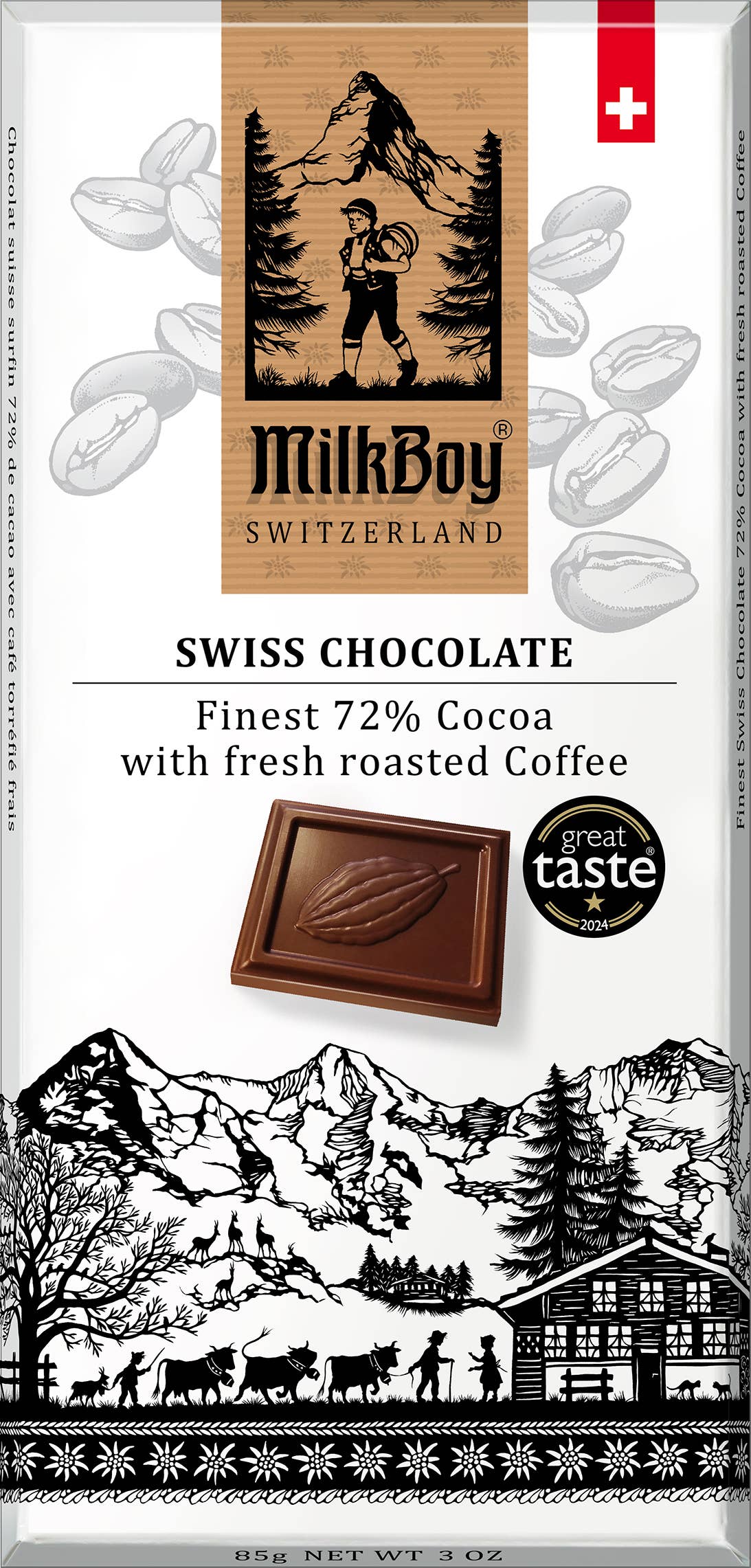 72% Cocoa with fresh roasted Coffee