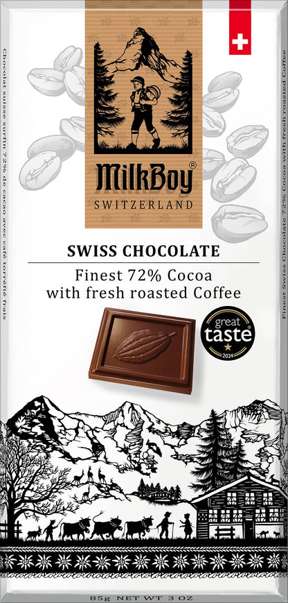 72% Cocoa with fresh roasted Coffee