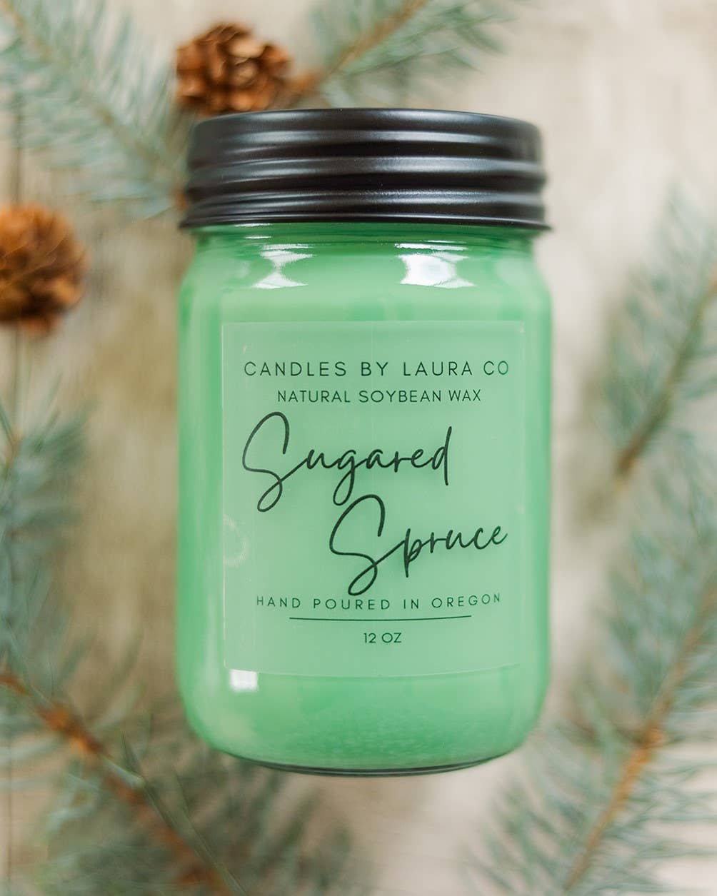 Sugared Spruce Soy Jar Candle