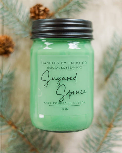 Sugared Spruce Soy Jar Candle