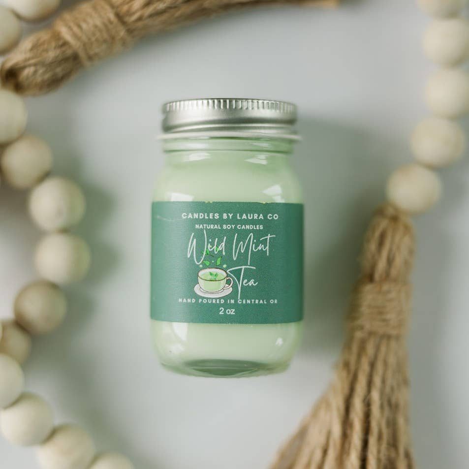2 oz Teatime Mini Mason Soy Jar Candles