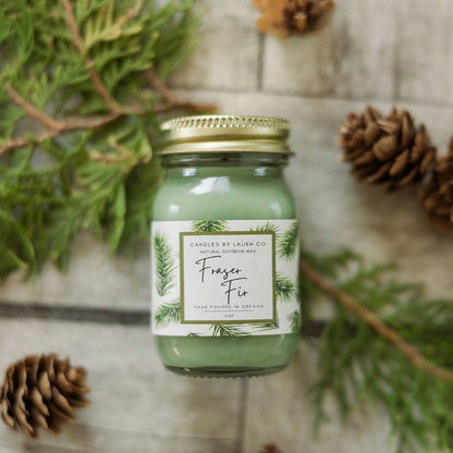 2 oz Mini Mason Fraser Fir Soy Jar Candle