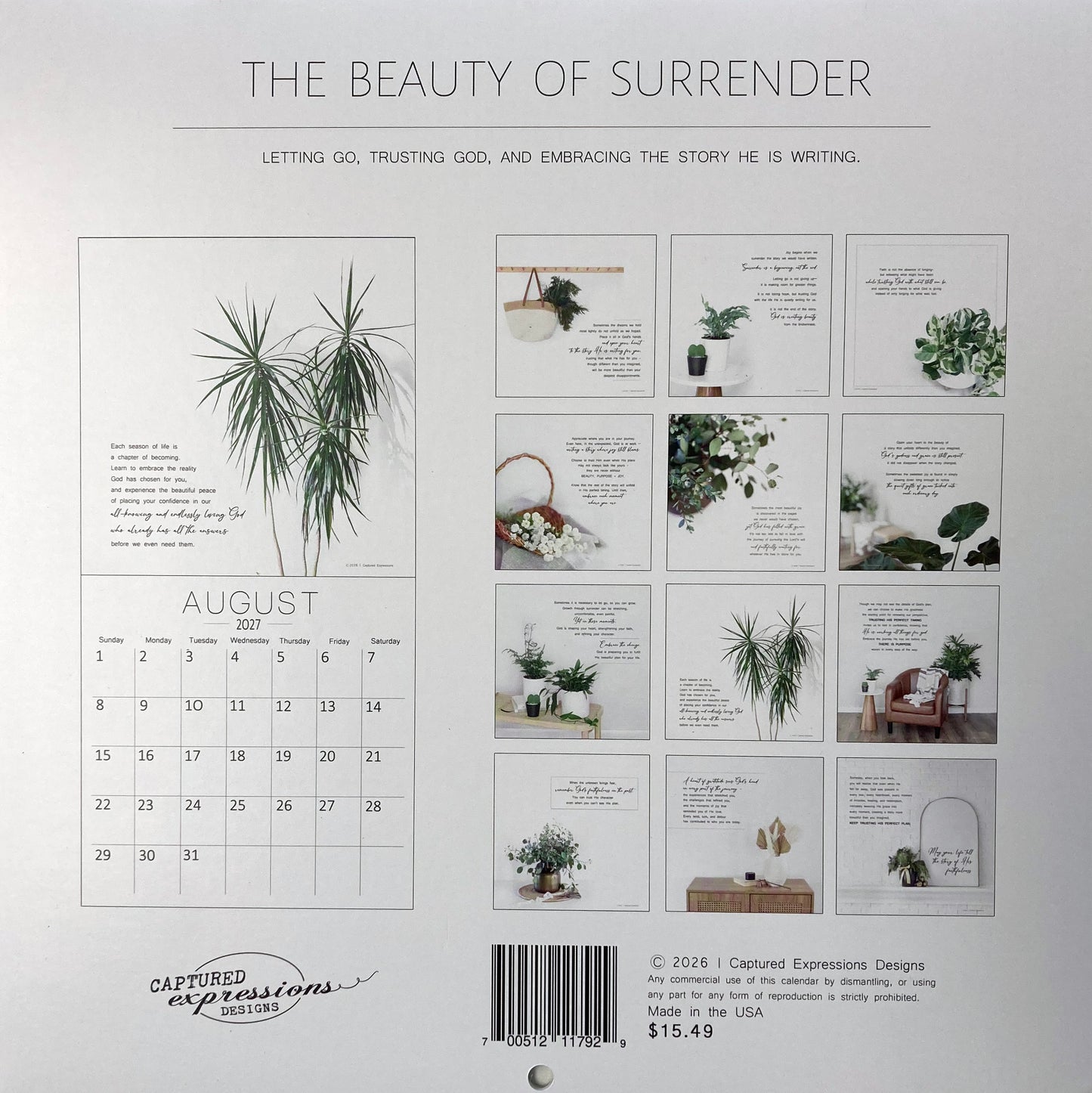2027 The Beauty of Surrender Calendar
