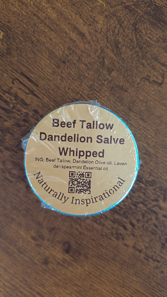 Whipped Beef Tallow Dandelion Salve