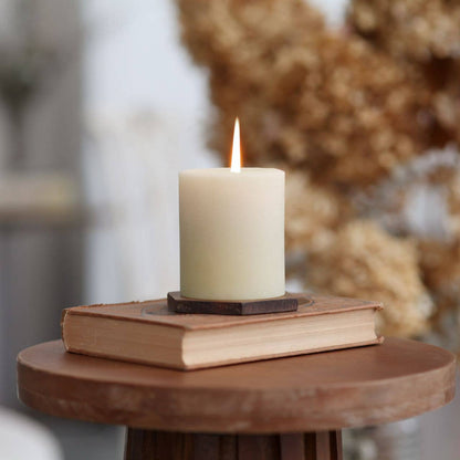 Pillar Candles – 100% Pure Beeswax – Med-Sized 3" x 3.5"