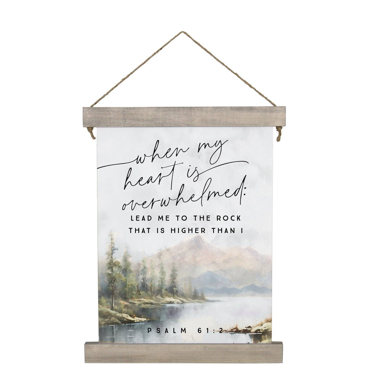 Psalm 61:2 Mountains - Hanging Canvas