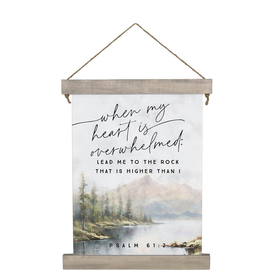 Psalm 61:2 Mountains - Hanging Canvas
