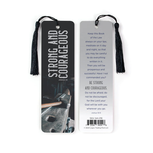 Tasseled Bookmark - Strong and Courageous