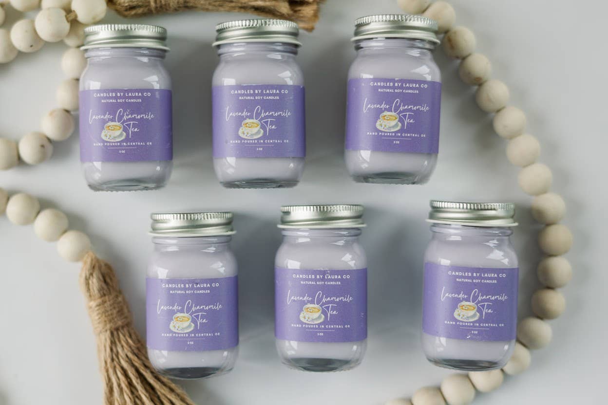 2 oz Teatime Mini Mason Soy Jar Candles