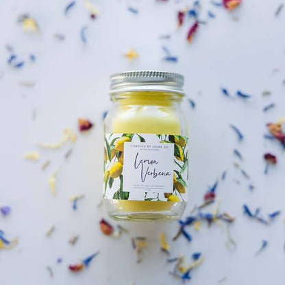 2 oz Mini Mason Lemon Verbena Soy Jar Candle