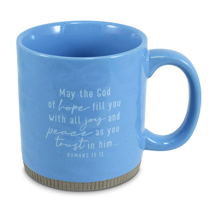 LCP Mug Powerful Words Peace Lt Blue 16 Oz.