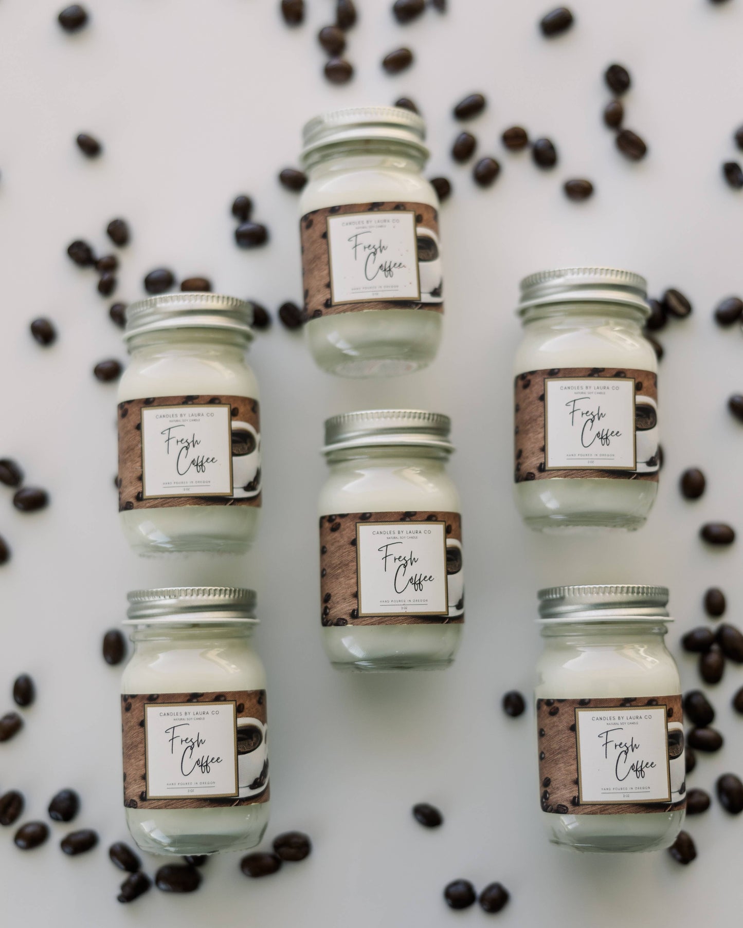 2 oz Mini Mason Fresh Coffee Soy Jar Candle