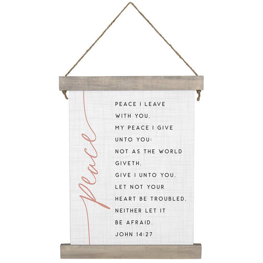 Peace John 14:27 - Hanging Canvas