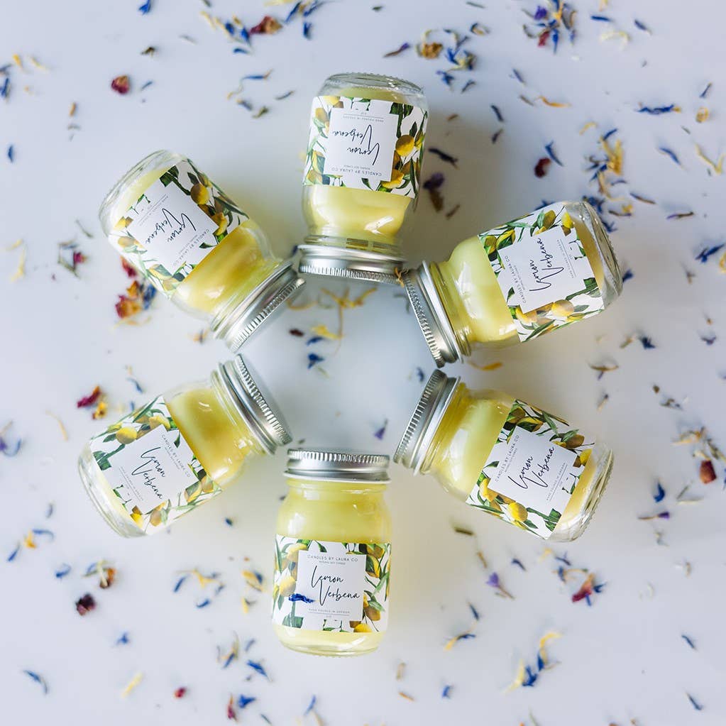 2 oz Mini Mason Lemon Verbena Soy Jar Candle