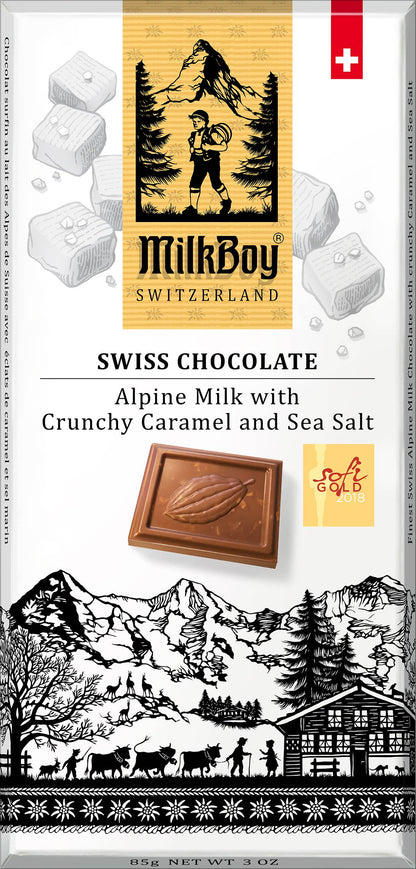 Alpine Milk Chocolate with crunchy Caramel & Sea Salt
