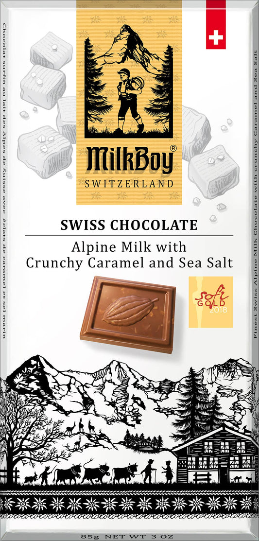 Alpine Milk Chocolate with crunchy Caramel & Sea Salt