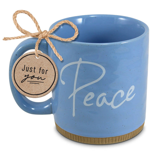 LCP Mug Powerful Words Peace Lt Blue 16 Oz.