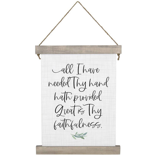 Great Is Thy Faithfulness - Hanging Canvas