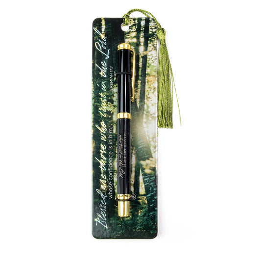 Tasseled Bookmark & Pen Set - Trust in the Lord