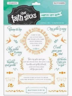 Faith that Sticks Stickers - Matthew 11:28-30