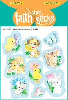 Faith that Sticks Stickers - Animals and Flowers