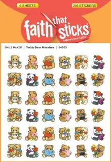 Faith that Sticks Stickers - Teddy Bear Miniature