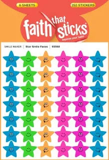 Faith that Sticks Stickers - Star Smile Faces