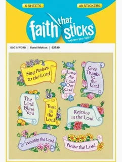 Faith that Sticks Stickers - Scroll Mottos